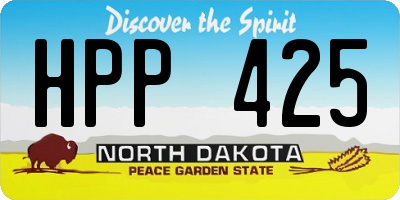 ND license plate HPP425