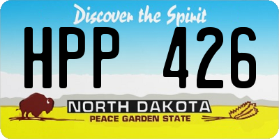 ND license plate HPP426
