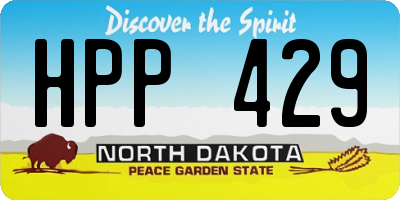 ND license plate HPP429