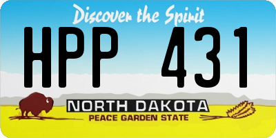 ND license plate HPP431