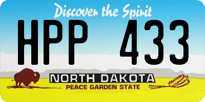 ND license plate HPP433