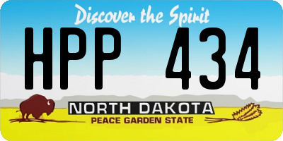 ND license plate HPP434