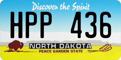ND license plate HPP436