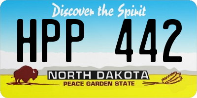 ND license plate HPP442