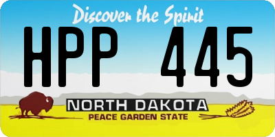 ND license plate HPP445