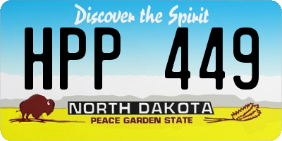 ND license plate HPP449