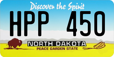 ND license plate HPP450
