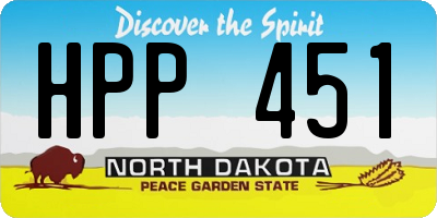 ND license plate HPP451