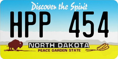 ND license plate HPP454