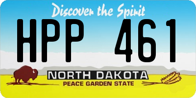 ND license plate HPP461