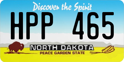 ND license plate HPP465