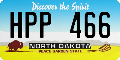 ND license plate HPP466