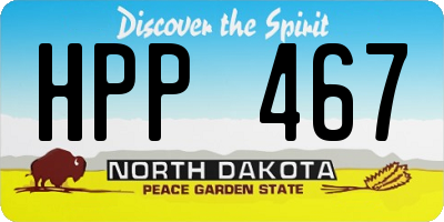 ND license plate HPP467