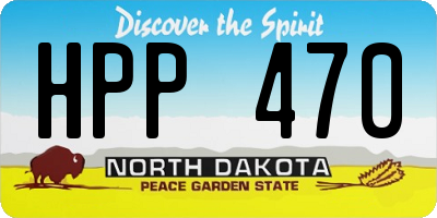 ND license plate HPP470