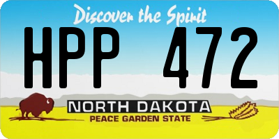 ND license plate HPP472
