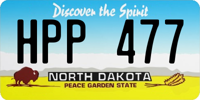 ND license plate HPP477