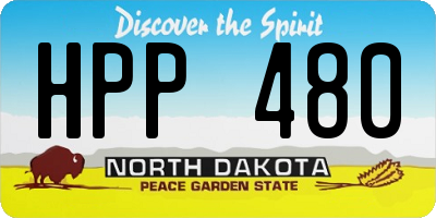 ND license plate HPP480