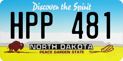 ND license plate HPP481