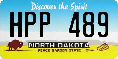 ND license plate HPP489