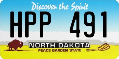 ND license plate HPP491