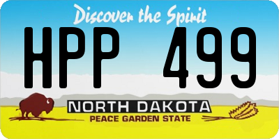 ND license plate HPP499