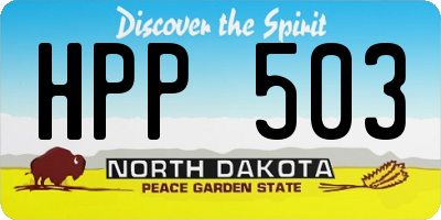 ND license plate HPP503