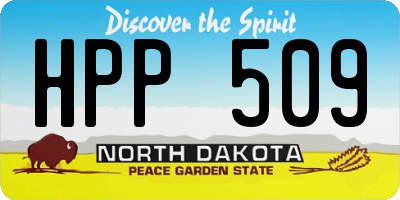 ND license plate HPP509