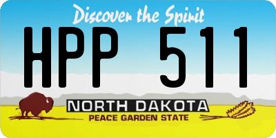 ND license plate HPP511