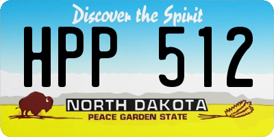 ND license plate HPP512