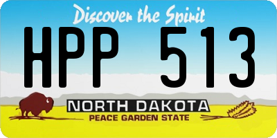 ND license plate HPP513