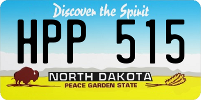 ND license plate HPP515