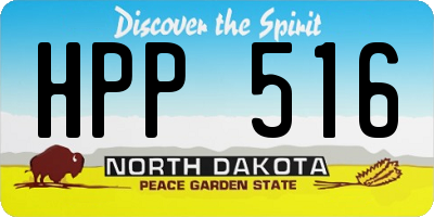 ND license plate HPP516