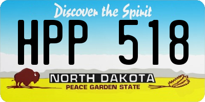 ND license plate HPP518