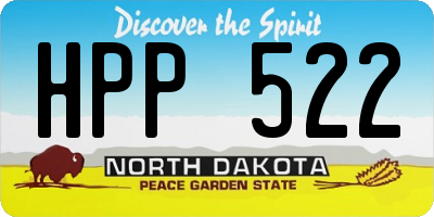 ND license plate HPP522
