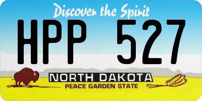 ND license plate HPP527