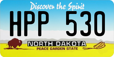 ND license plate HPP530