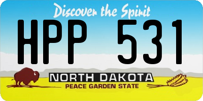 ND license plate HPP531