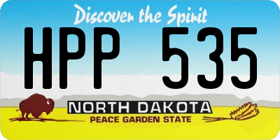 ND license plate HPP535