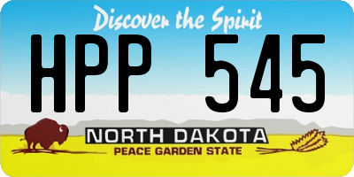 ND license plate HPP545