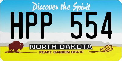 ND license plate HPP554