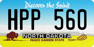 ND license plate HPP560