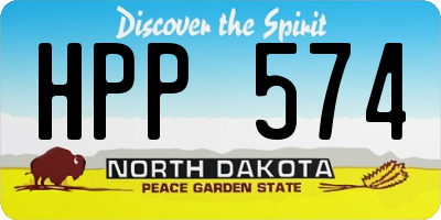 ND license plate HPP574