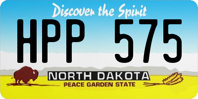 ND license plate HPP575
