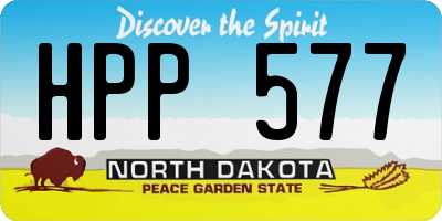 ND license plate HPP577