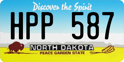 ND license plate HPP587
