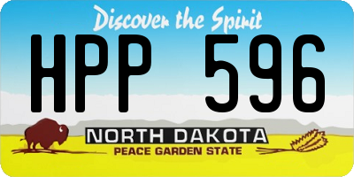 ND license plate HPP596