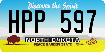 ND license plate HPP597