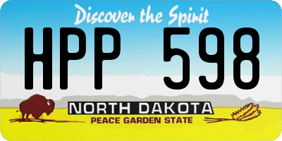 ND license plate HPP598