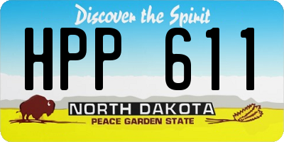 ND license plate HPP611