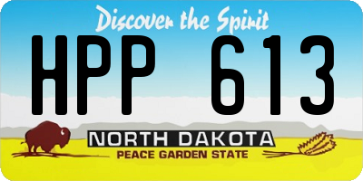 ND license plate HPP613